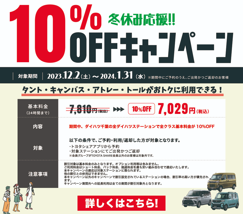 10%OFFキャンペーン!